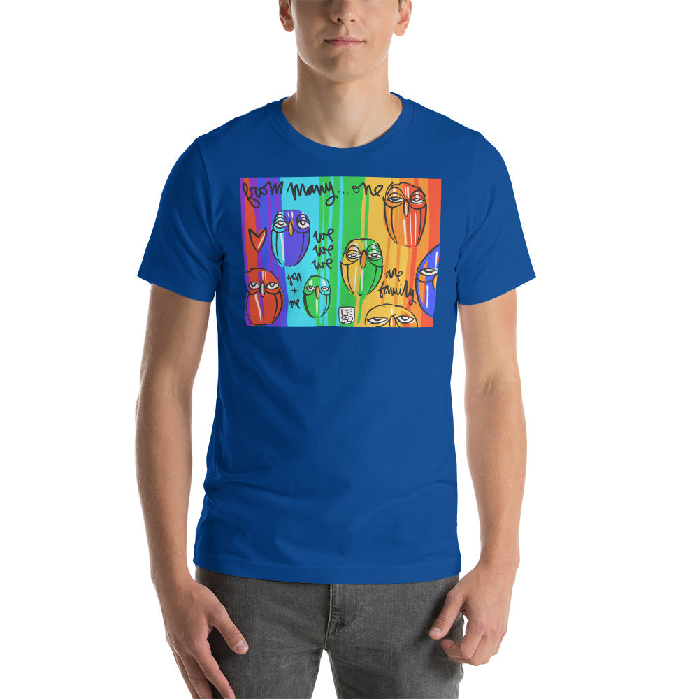 From Many One, We are Family - Rainbow Collection - Lebo Unisex Short Sleeve T-Shirt